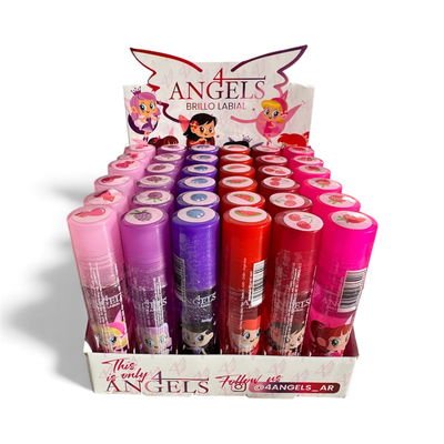Brillo Labial 4 Angels – Aromas Frutales • Glitter Suave •