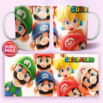  Tazas de Polímero Mario Bros 