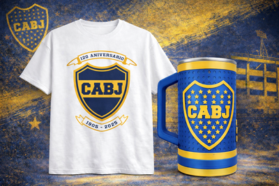 Remera 5 Grandes Sublimada + Jarra 500ml