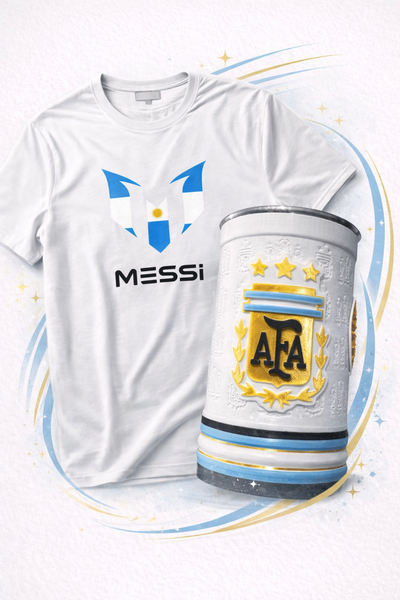 Remera Logo Lio sublimada + Jarra fernetera argentina