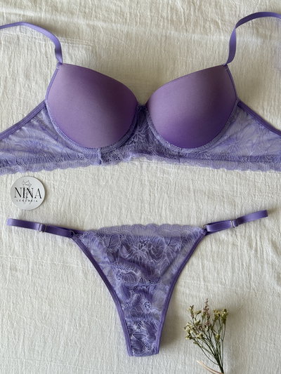 Conjunto taza soft microfibra/puntilla 