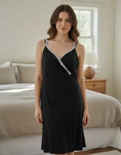 Camisón de lactancia cruzado 