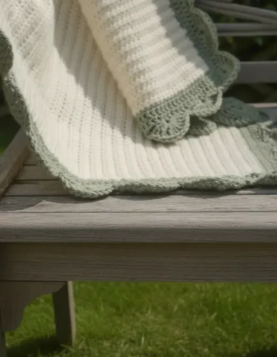 Manta recibidora a crochet