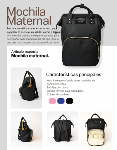 Mochila maternal post-parto