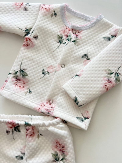 Conjunto Matelase Floreado