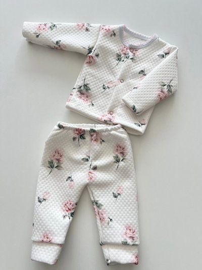 Conjunto Matelase Floreado