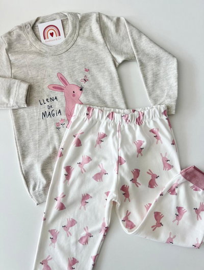 Pijama llena de magia Gris