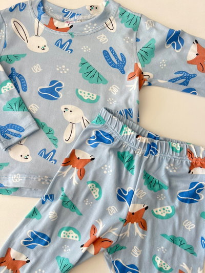 Pijama conejo celeste 