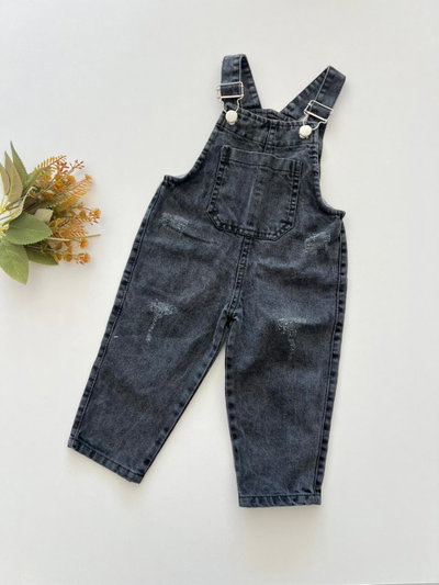 Jardinero Wide Leg Negro (Bebes)