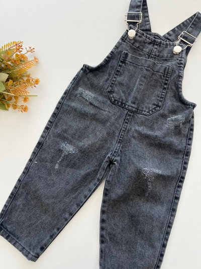 Jardinero Wide Leg Negro (Bebes)