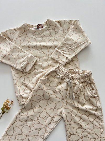 Conjunto Flower Beige