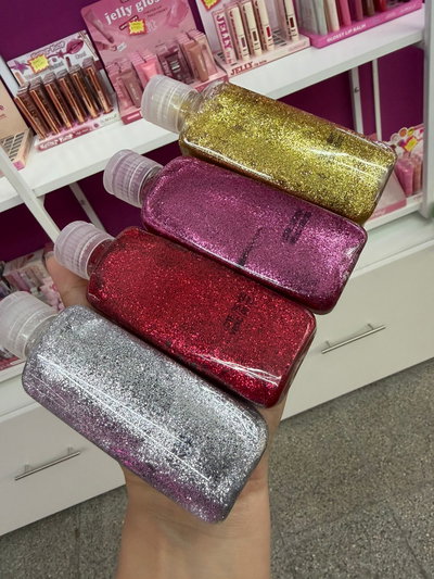 gel con glitter!