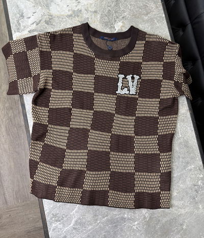 LV T-SHIRT WITH RHINESTONES