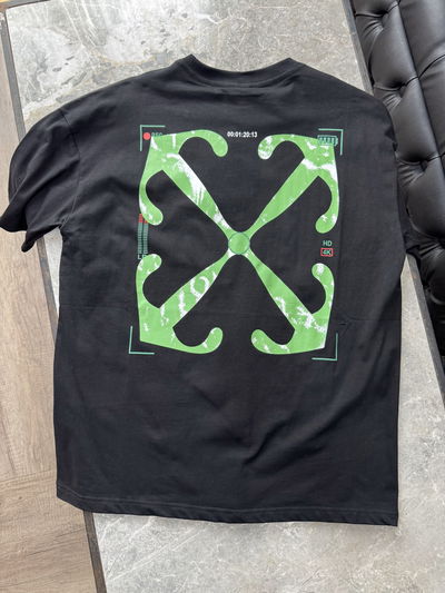 OFF W T-SHIRT OVERSIZED WITH GREEN LOGO