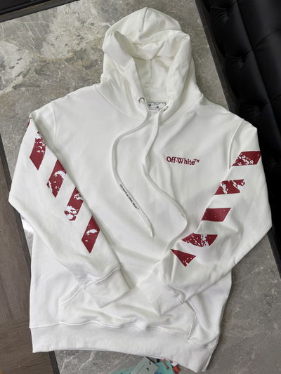 OFF W HOOD SWEATERSHIRT WITH BUNGURDY