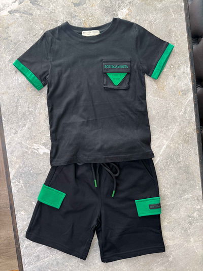 BV SHORT AND SHORT-SLEEVED T-SHIRT SET - BLACK