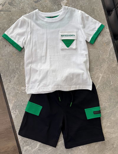 BV SHORT AND SHORT-SLEEVED T-SHIRT SET - WHITE