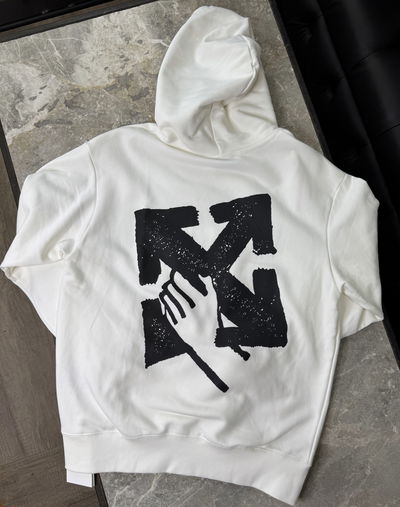 OFF W HOOD SWEATSHIRT BLACK ARROW