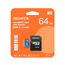 Memoria MicroSD 64GB ADATA c/ adaptador