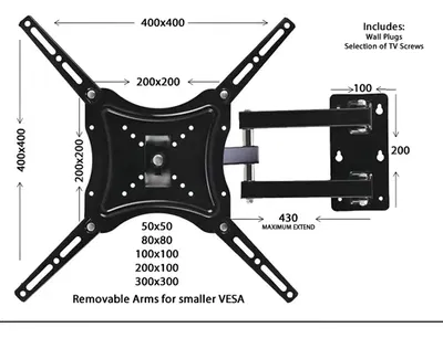 SOPORTE PARA MONITOR ARTICULADO 14-55 PULGADAS 50KG