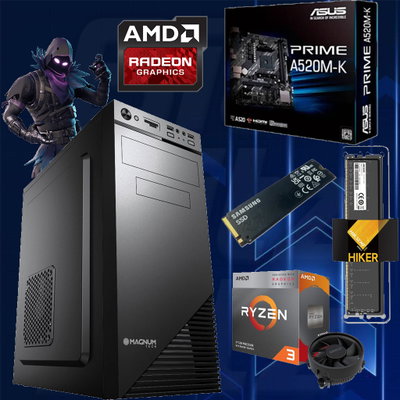 PC Ryzen 3200G - 8GB - 256GB m.2 - WIFI - Magnum Tech 600w