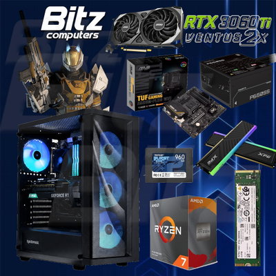PC Ryzen 7 5700 - RTX 3060TI 8GB - 16GB - 1.5TB - 650W