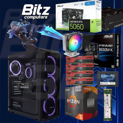 PC Gamer Ryzen 5 5500X3D - RTX 5060 8GB OC - B550M-K - 32GB - 1.5TB - 650W