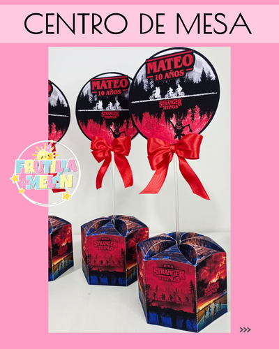 Centro de mesa stranger things 