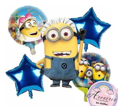 SET 5 GLOBOS MINION