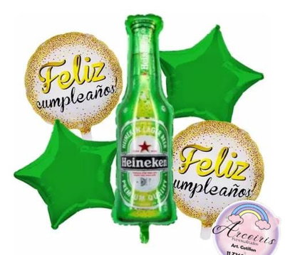 SET 5 GLOBOS HEINEKEN