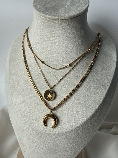 Collar triple cadena 