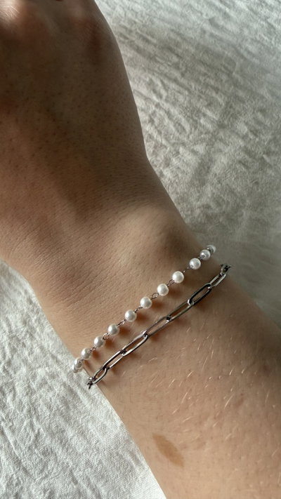 Pulsera doble silver