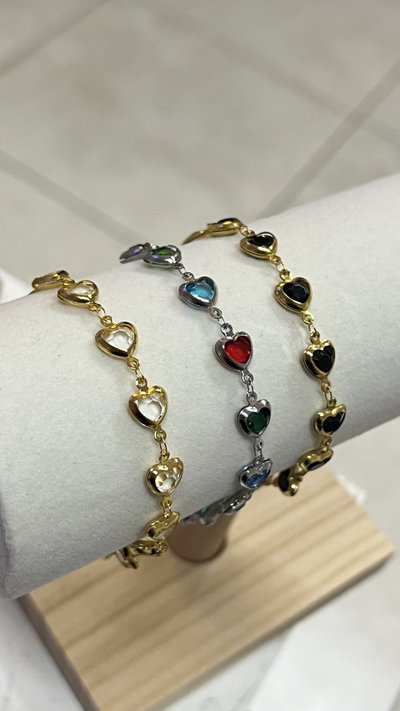 Pulsera corazón negro 