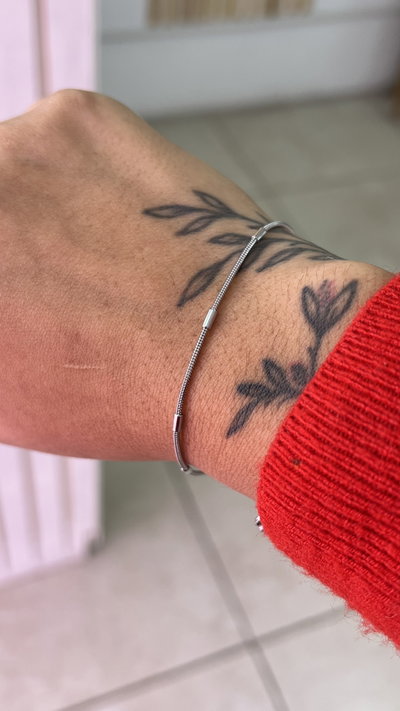 Pulsera acero cola d ratón/cilindro