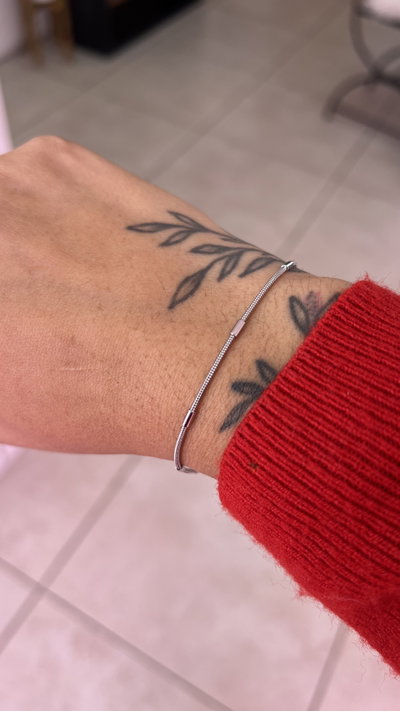 Pulsera acero cola d ratón/cilindro