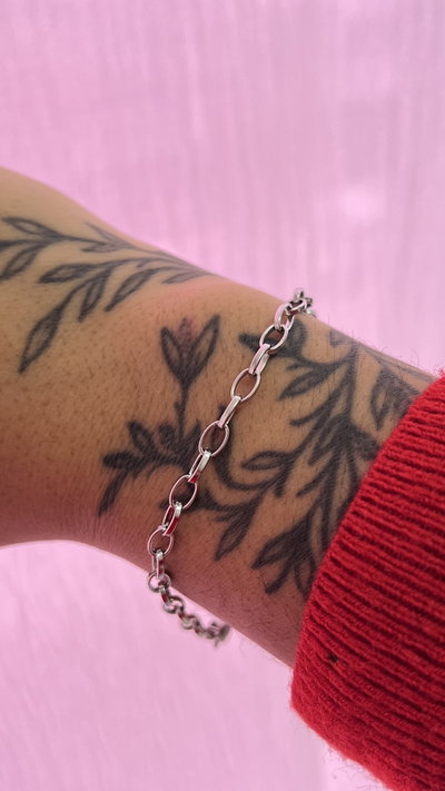 Pulsera acero red 