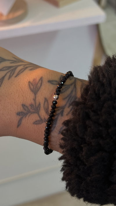 Pulsera piedras negro