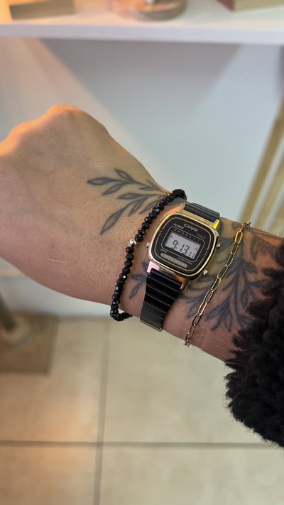 Pulsera piedras negro