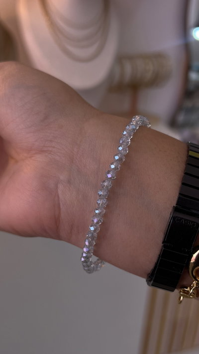 Pulsera piedras gris 