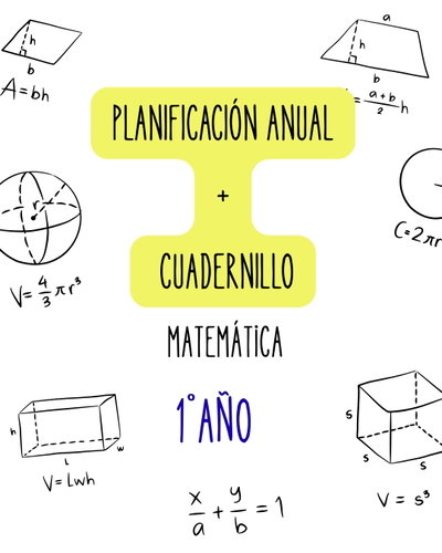 MATEMÁTICA – PLANIFICACIÓN ANUAL 2026 + CUADERNILLO DEL ALUMNO– 1.º AÑO