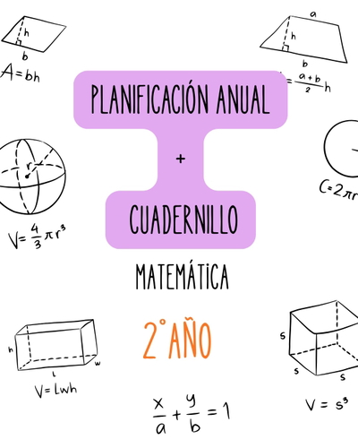 MATEMÁTICA – PLANIFICACIÓN ANUAL 2026 + CUADERNILLO DEL ALUMNO – 2.º AÑO