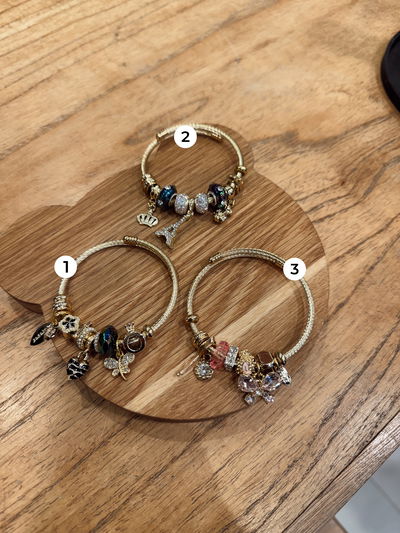 Pulsera Esclava Charms Dorado