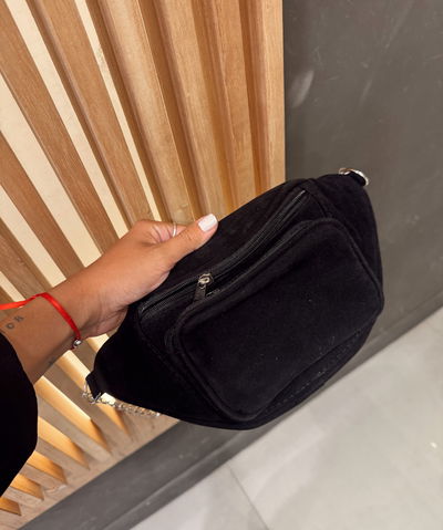 Riñonera Gamuzada Negra