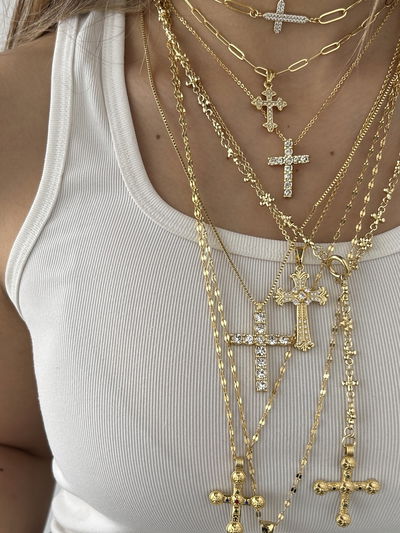 Collar de Acero Dorado Gothic