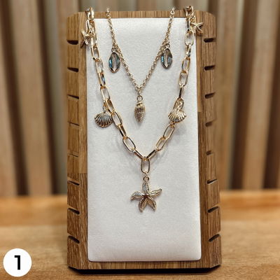 Collar Doble Dorado - Mar