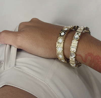 Pulsera Dorada Elastica