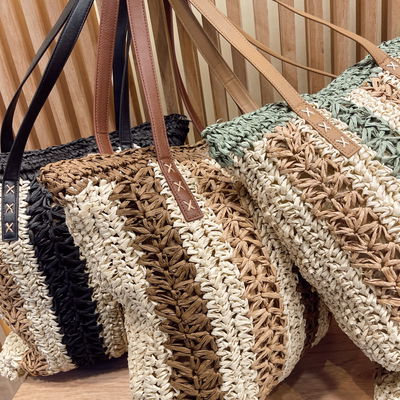 Bolso Playero - Rayas de Colores Yute