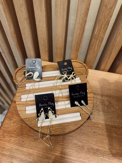 Aros de Acero Dorado - Colgantes