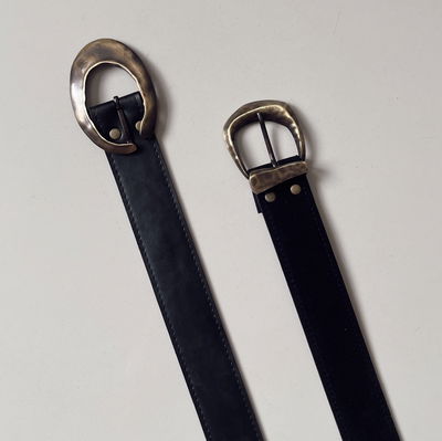 Cintos Lisos de Hebilla Bronce