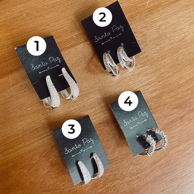 Aros de Acero Blanco - Argollas Largas